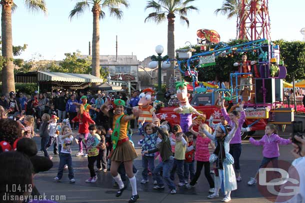 The Phineas and Ferb Dance Party, Holiday Edition is still going on.