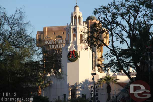 Tower looming behind the Carthay.