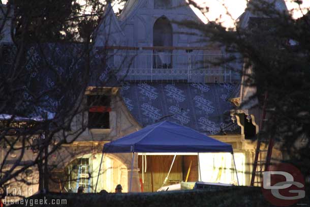 They were still working in the Fantasy Faire area this evening.