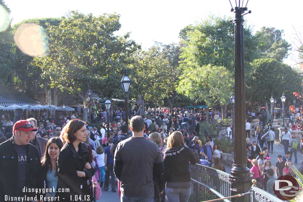 But the largest was Pirates.  It went all the way out to the Haunted Mansion area as well as over a portion of the bridge this afternoon.