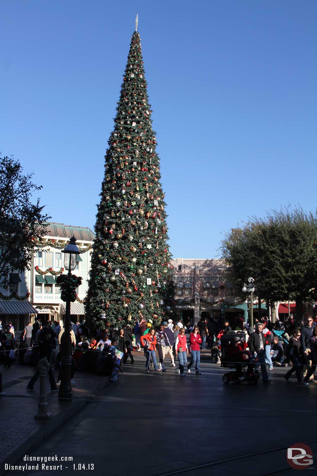 A look at the Main Street Christmas Tree before it is put away for eleven months.