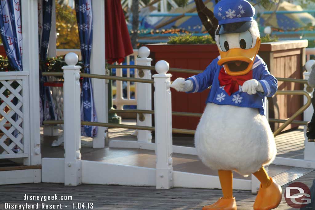 Donald heading in for a break.