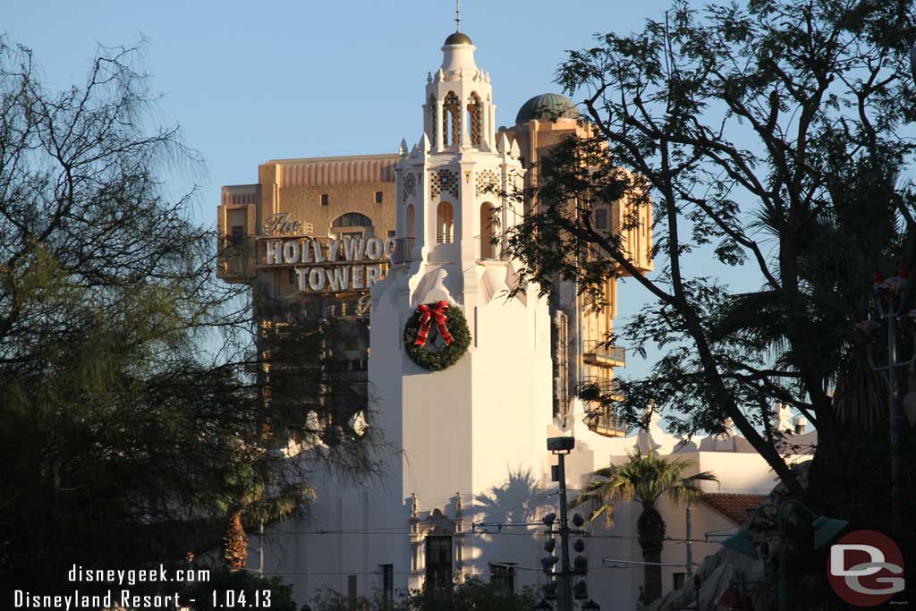 Tower looming behind the Carthay.