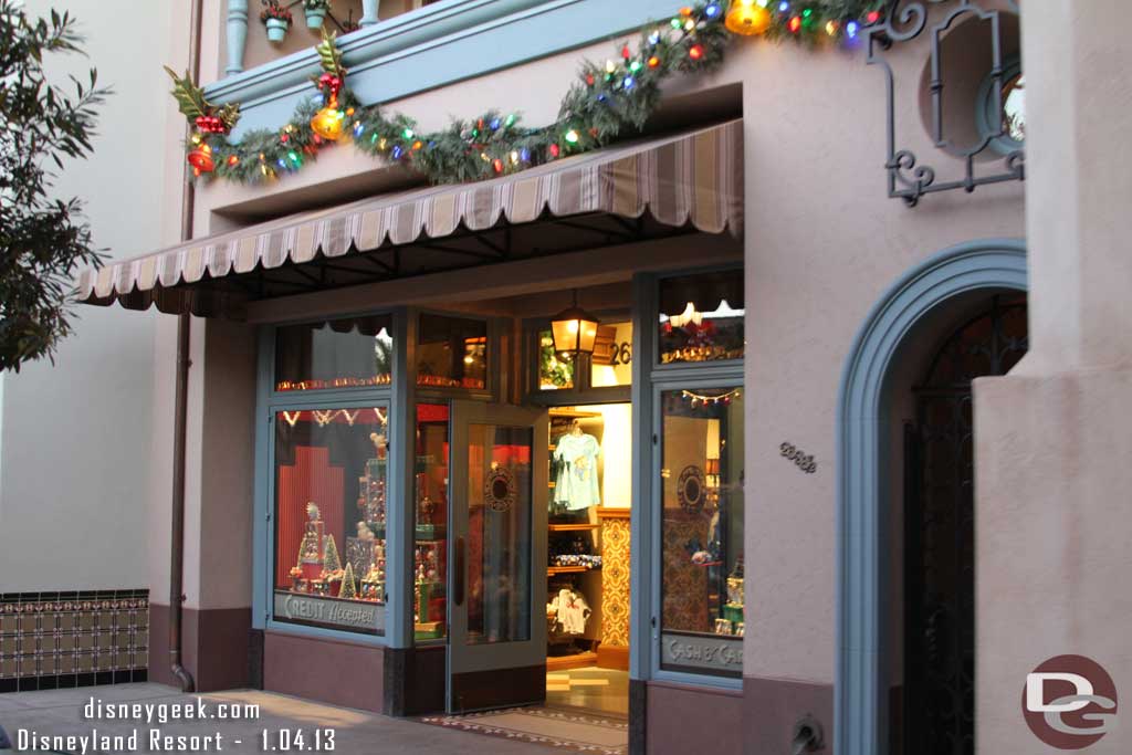 Noticed most of the doors were propped open along Buena Vista Street this evening.