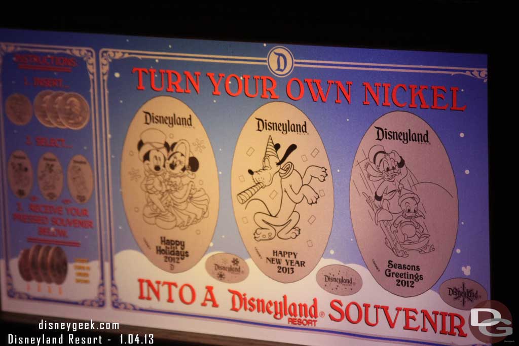 The pressed Nickel machine at Disneyland to compliment the one at DCA I photographed earlier.