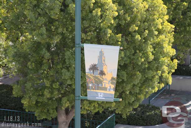 Some banner for the Honda promotion around the tram stop.