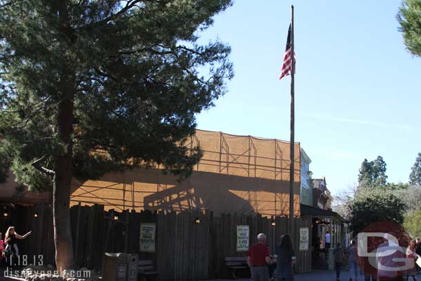 Not much visible progress in Frontierland.