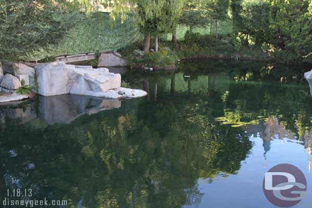 The water level seemed back to normal in the moat.