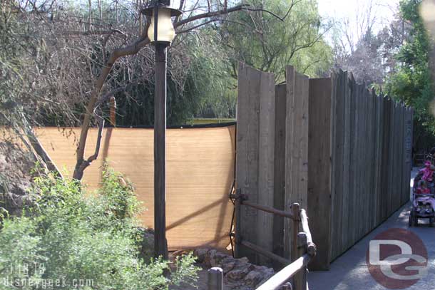 The start of the walls for the Big Thunder work.