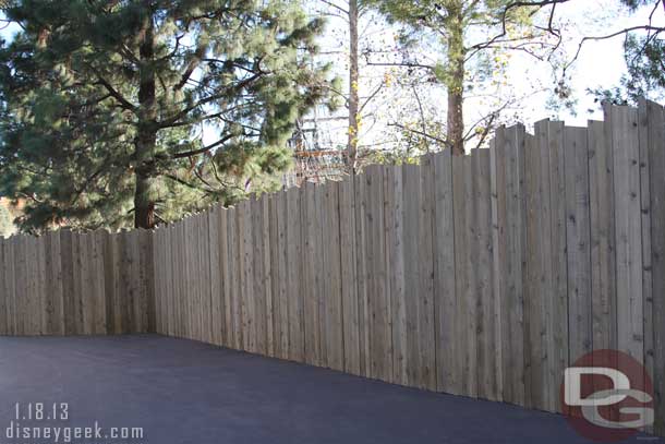 If you like fence.. here is on along the walkway blocking the River.  Guessing this is because the walkway we are on will be off limits on some days so work con proceed during the day.