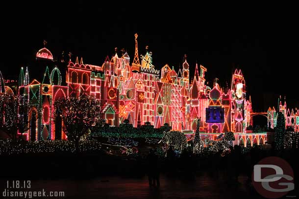 Last chance to see Small World Holiday this season.