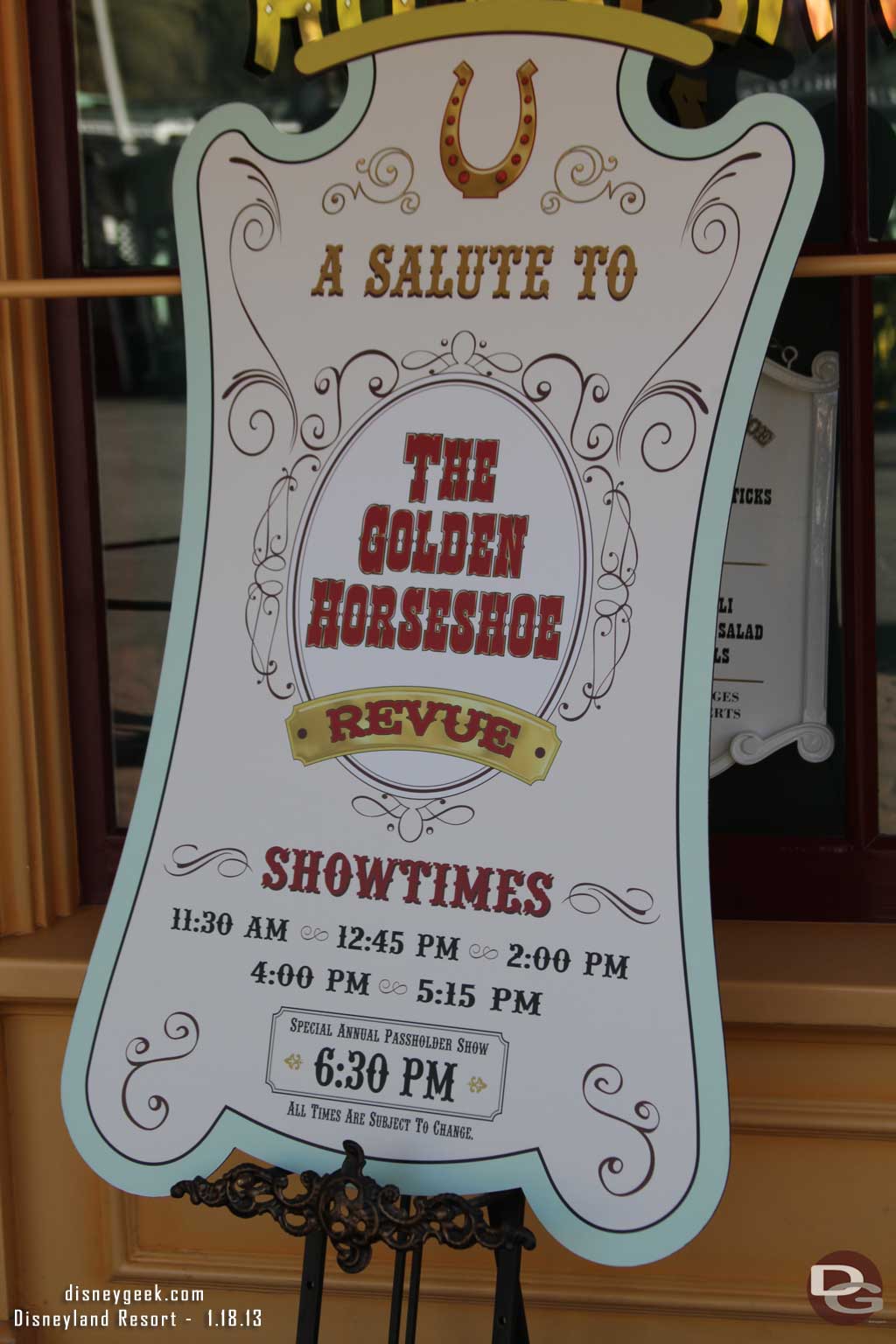 Stopped by the Golden Horseshoe and found out all the tickets for the shows today were long gone.  The cast member said they ran out a couple of hours ago, a big difference from last week.