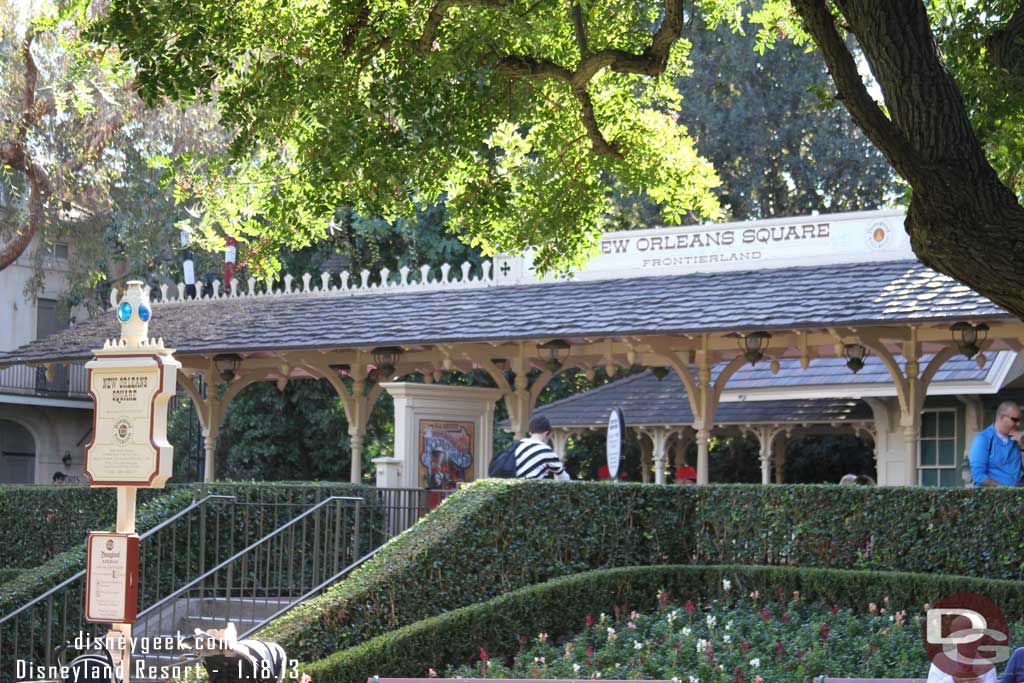 The Christmas decorations have been removed from the train station.