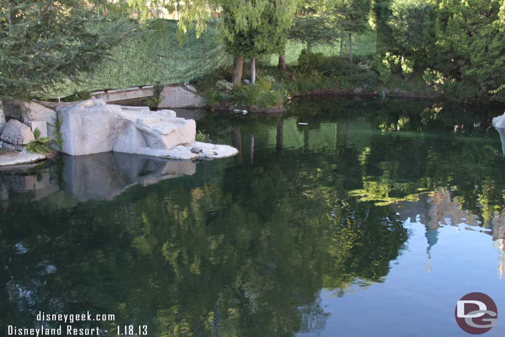 The water level seemed back to normal in the moat.