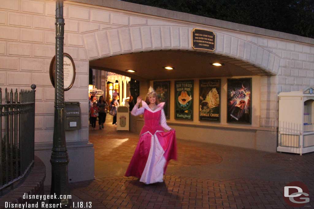 Sleeping Beauty greeted me as I headed into the the park.