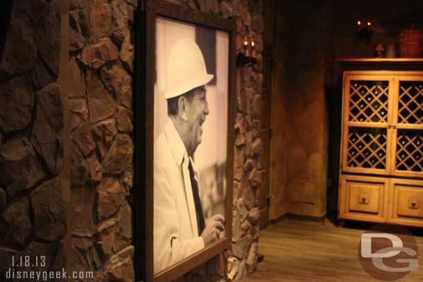 Walt is on the left wall.