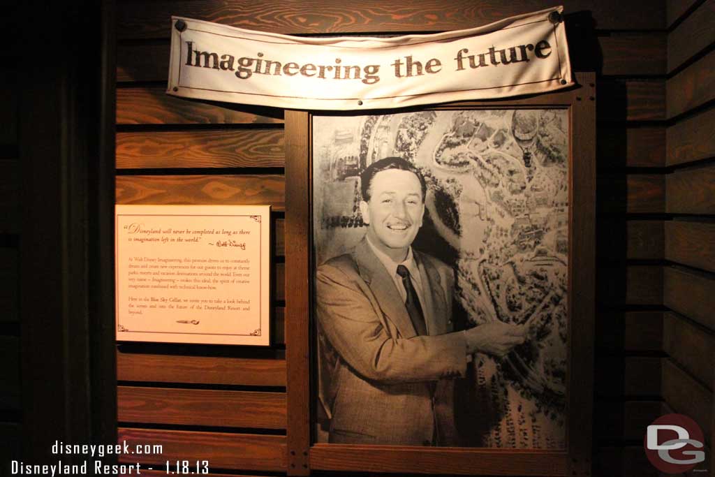 Walt still greets you as you head into the Cellar.