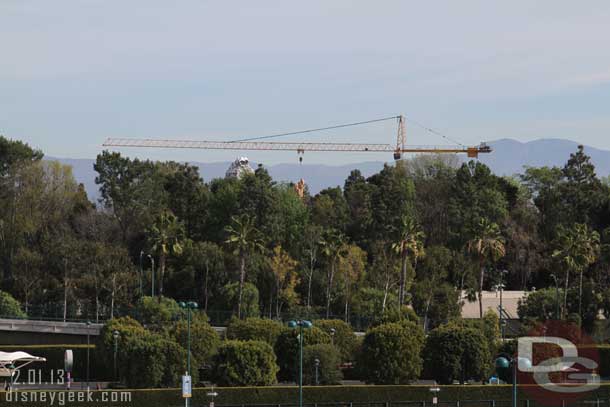 Arriving at the Disneyland Resort this afternoon.  The Big Thunder crane towers over the park, no activity this trip though.