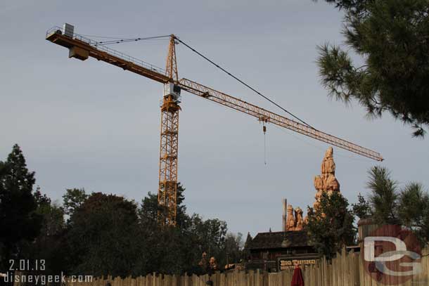 Not much visible progress from this angle at Big Thunder.