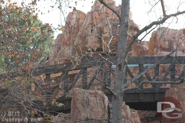 Walking along the Big Thunder trail.