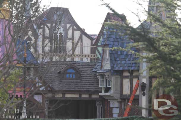 A look into Fantasy Faire, the facades are nearing completion.