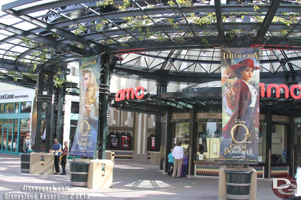 Oz the Great and Powerful banners up at the AMC.