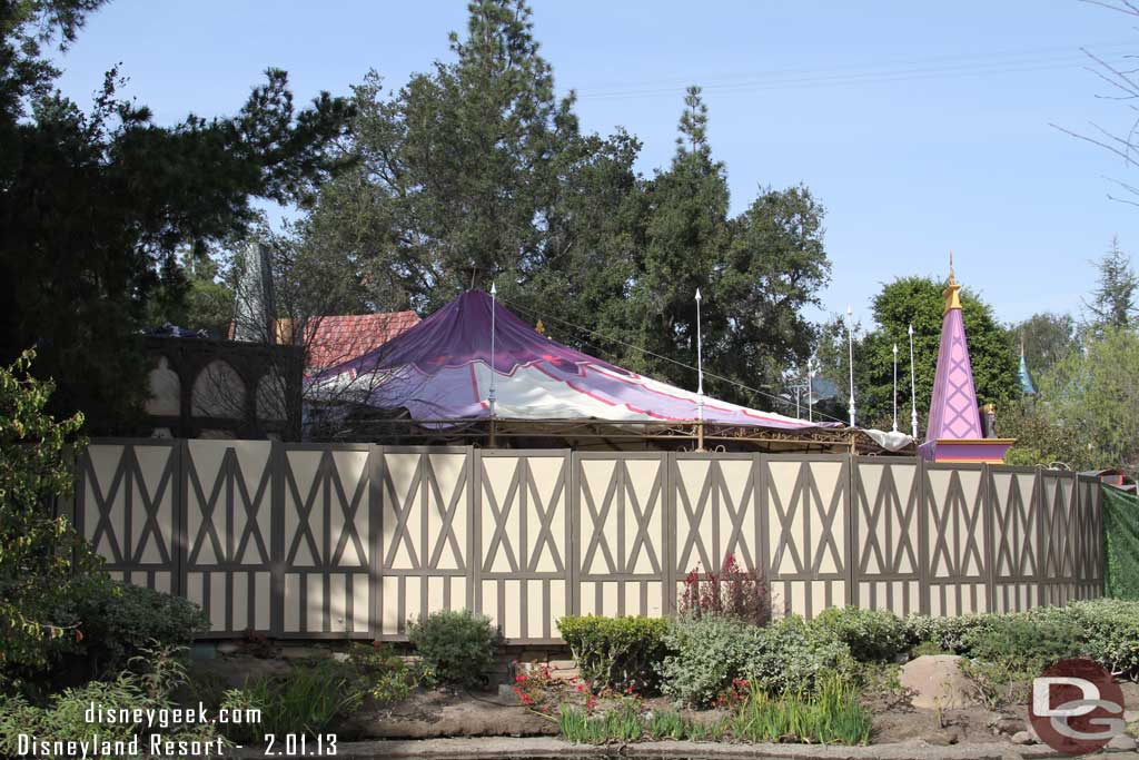 A quick look over at the Fantasy Faire as it races toward its announced opening date of March 12th.