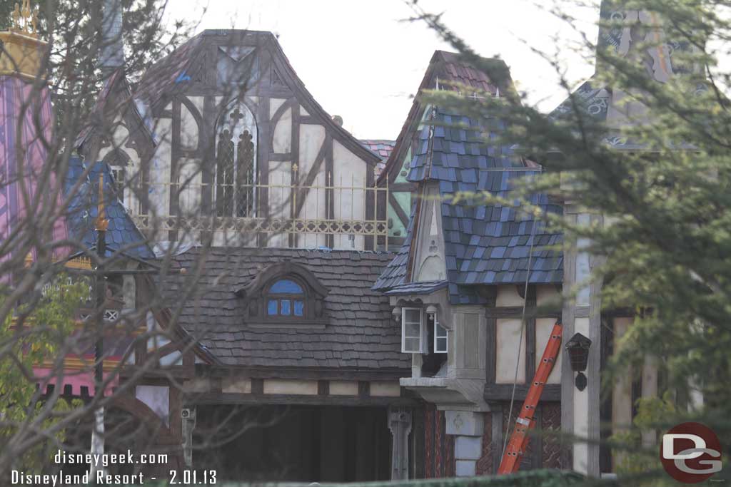 A look into Fantasy Faire, the facades are nearing completion.