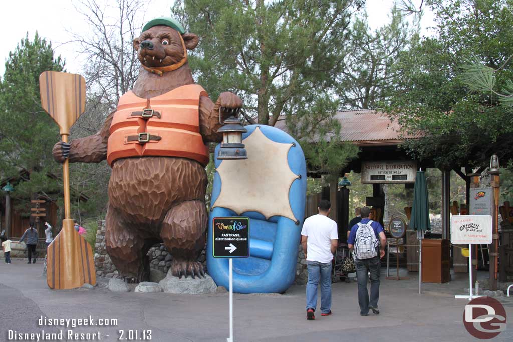 For World of Color they had you entering through the front side of the area today.