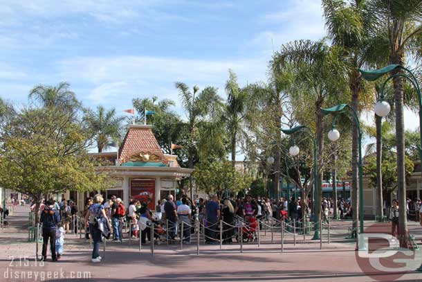 Healthy lines at the ticket windows due to the Holiday weekend.