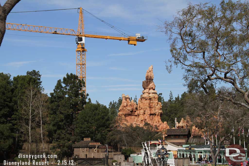 No signs of activity or much visible progress over at Big Thunder.