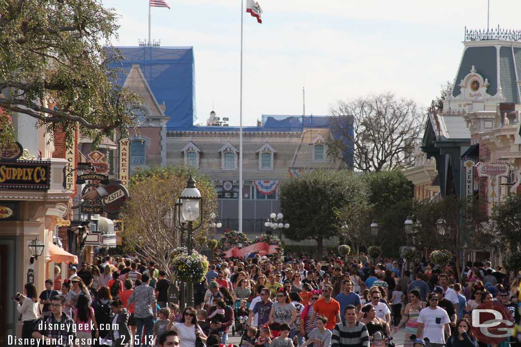 Main Street had a lot of guests moving around.