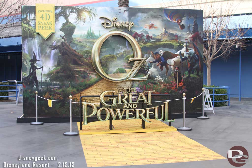 Oz has taken over the Muppet theater.   A photo op out front.