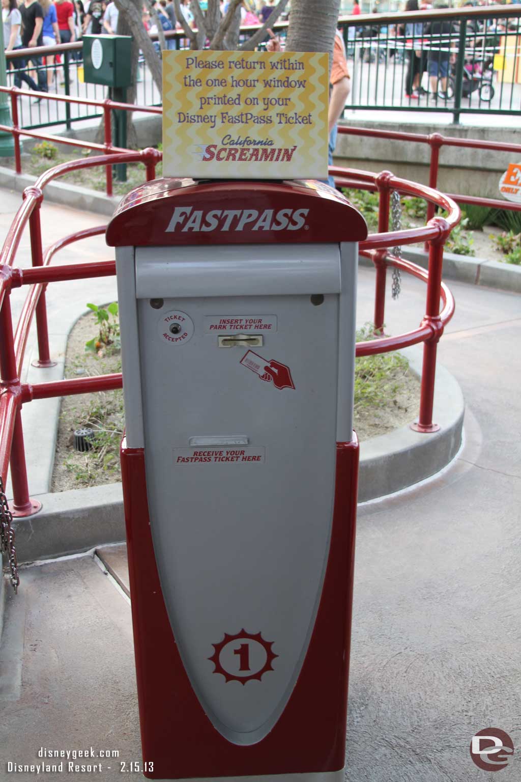 Continuing our Fastpass machine tour. 