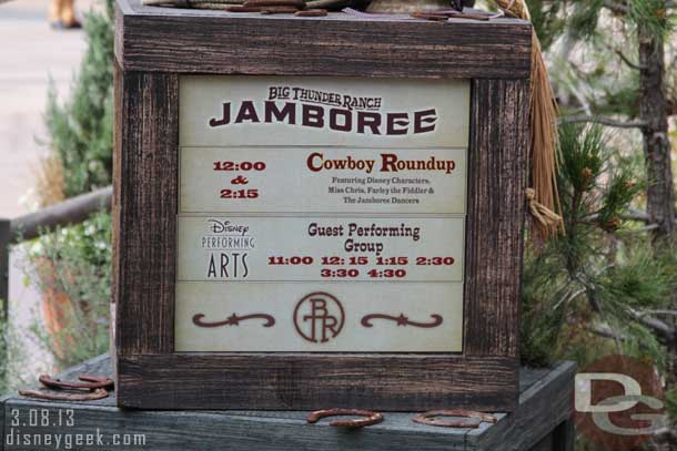 The Jamboree is open, mostly being used for performing arts groups.