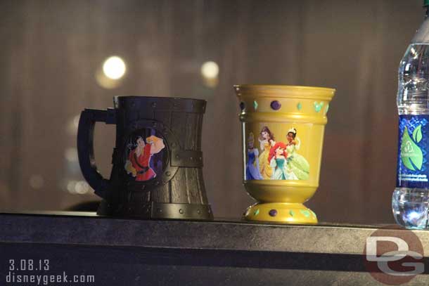 The souvenir stein and goblet.