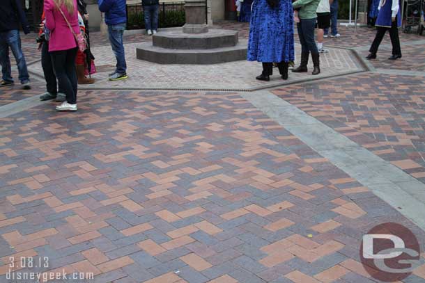 Stepping outside a look at the ground in the courtyard.