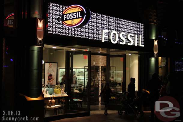 On the way out walked through Downtown Disney again.  Noticed Fossil has reopened.