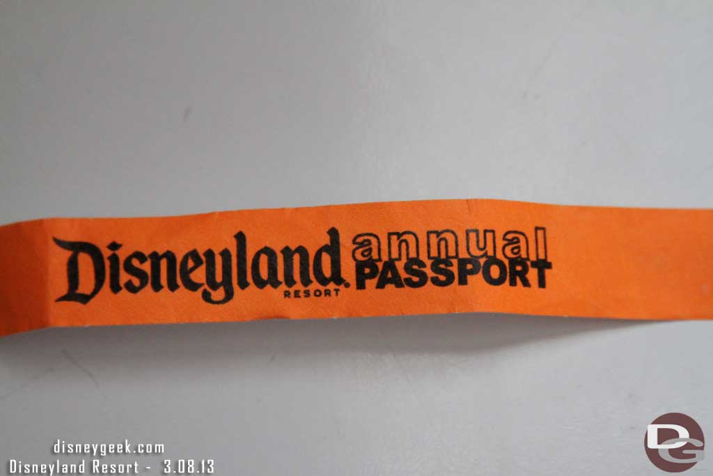 The wristband if you were curious what one looked like.