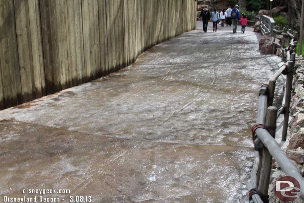 The ground was still pretty wet in most places.