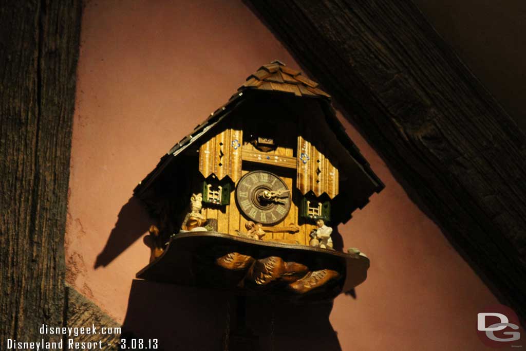 The clock from Pinocchio, catch the time?  3:12  (the opening date for the Fantasy Faire).