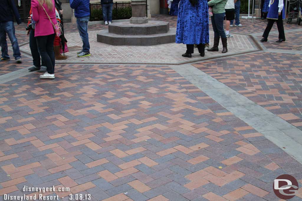 Stepping outside a look at the ground in the courtyard.