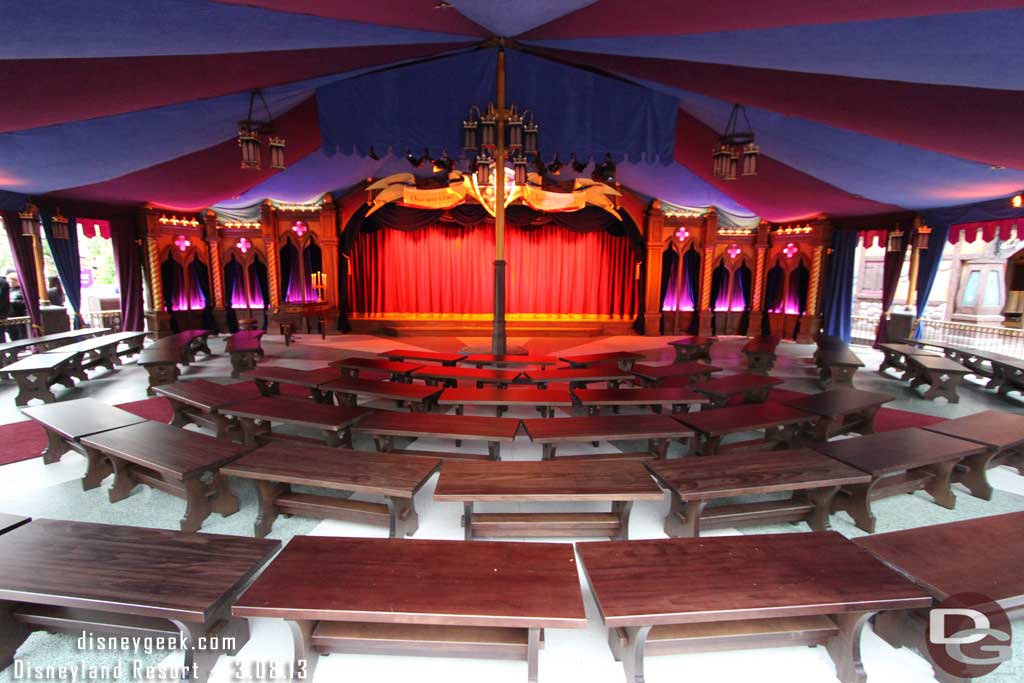 A look at the empty theater.  Notice the dance floor is still there and the benches can easily be removed.