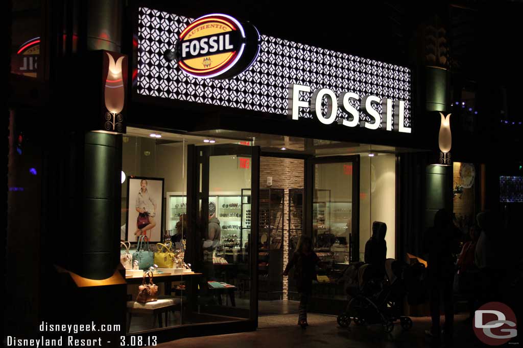 On the way out walked through Downtown Disney again.  Noticed Fossil has reopened.