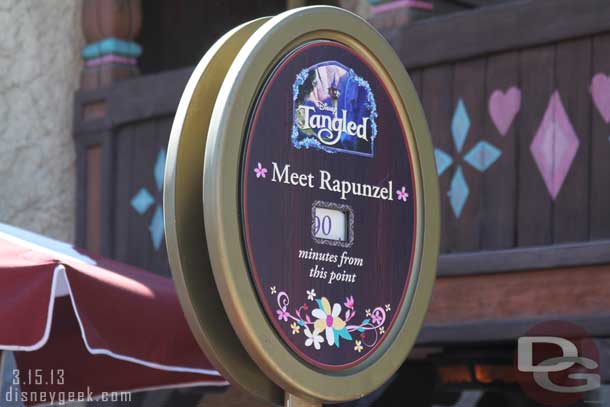 The Fantasy Faire has not shortened the wait for Rapunzel.