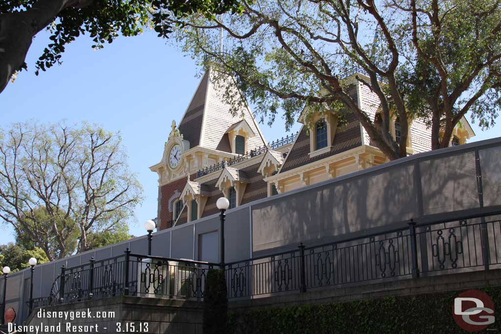 Walls are still up on the Main Street side.