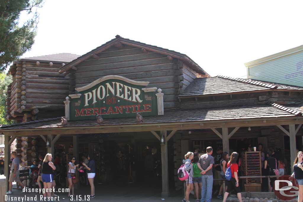 The walls are down in Frontierland as the work on the Pioneer Mercantile has wrapped up.