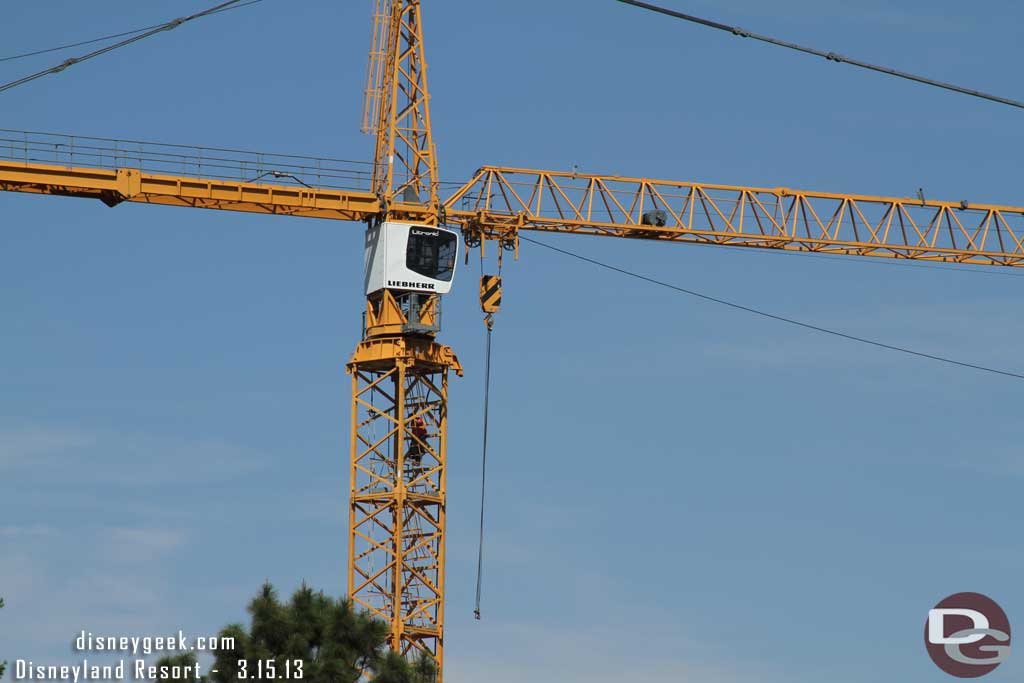 Here you can see the operator climbing down.