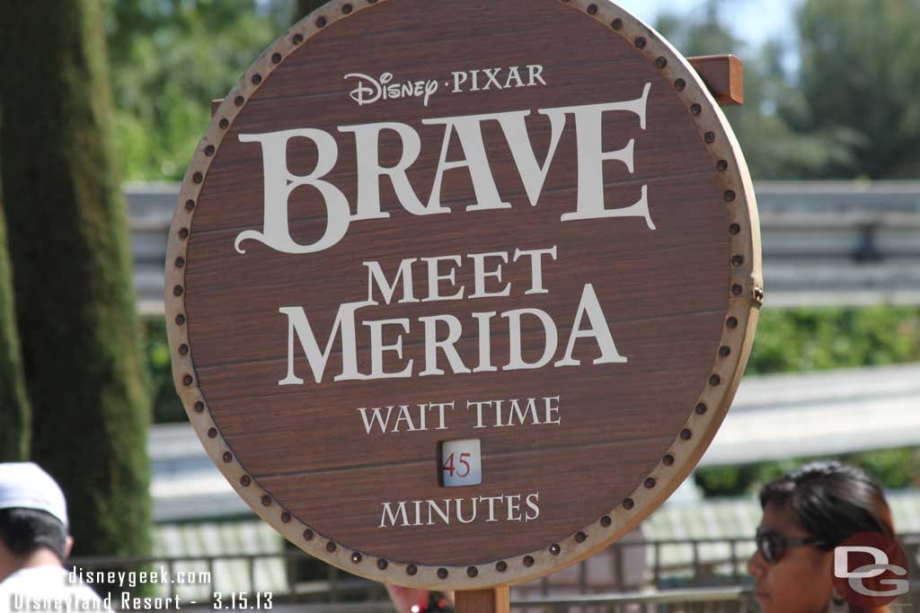 The wait for Merida was healthy too.