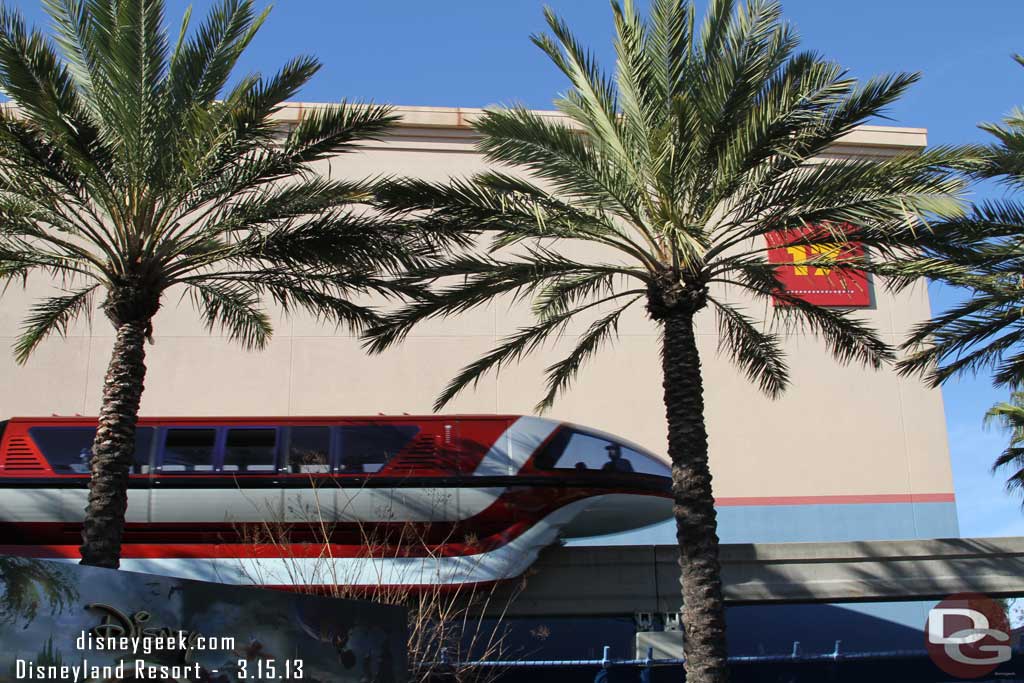 Monorail Red was back in service later in the day.